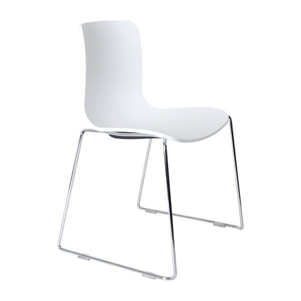 acti sled base chair chrome frame
