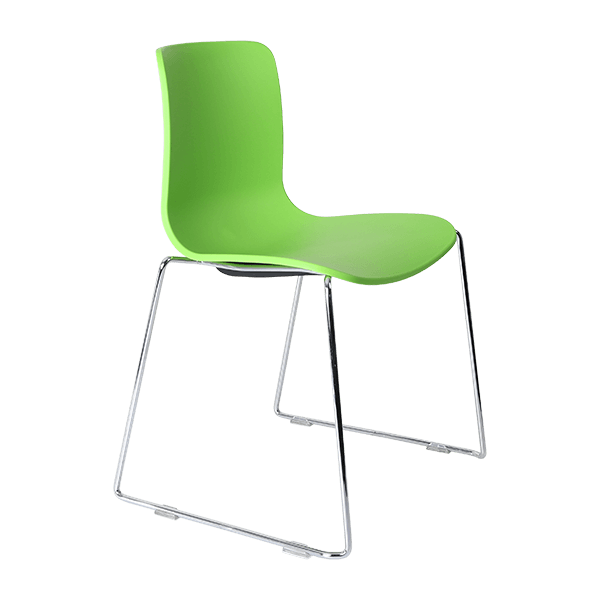 acti chair sled base chair chrome frame