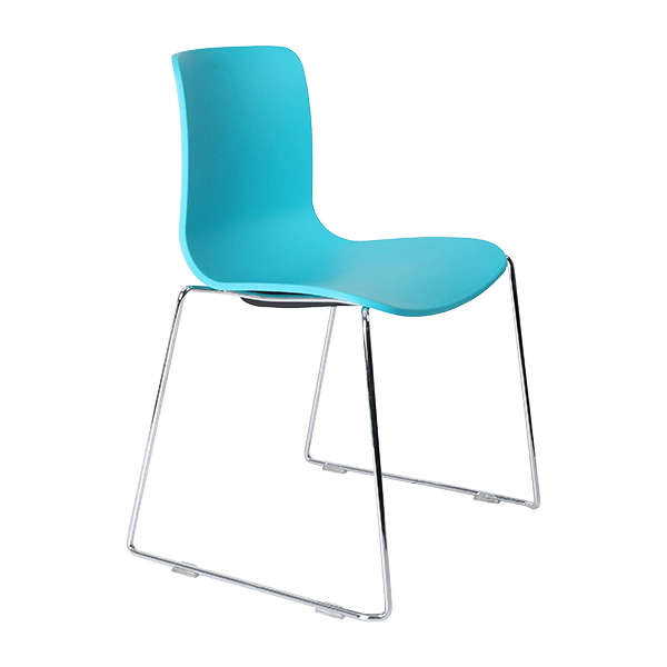 acti chair sled base chair chrome frame