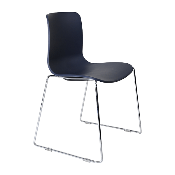 acti chair sled base chair chrome frame