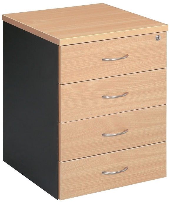 4 drawer mobile pedestal beech