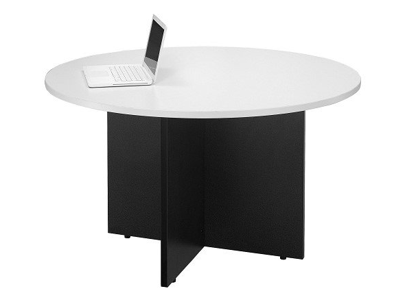 h-base round meeting table white