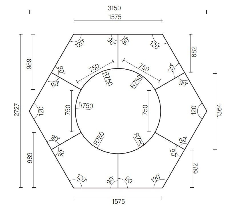 pentagon table