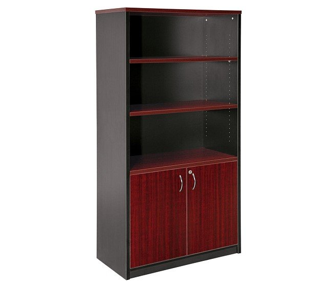 half door stationery cabinet redwood