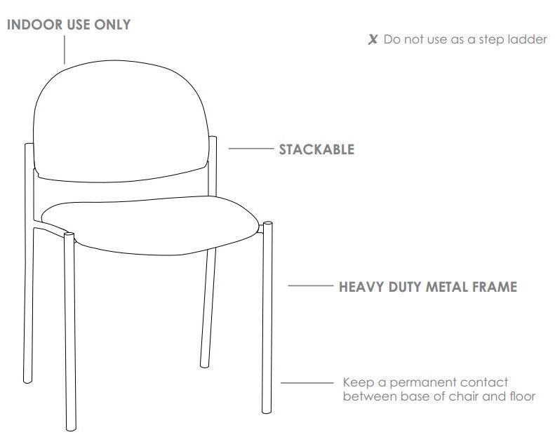 Vera drop arm visitor chair