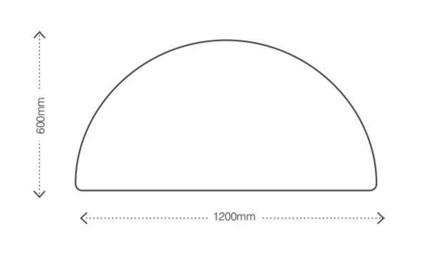 oxford semi-circle table