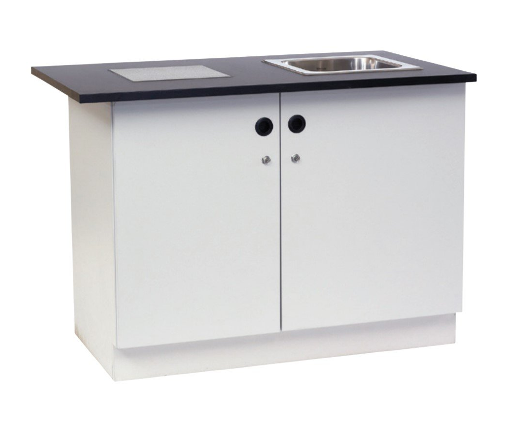 science bench with sink