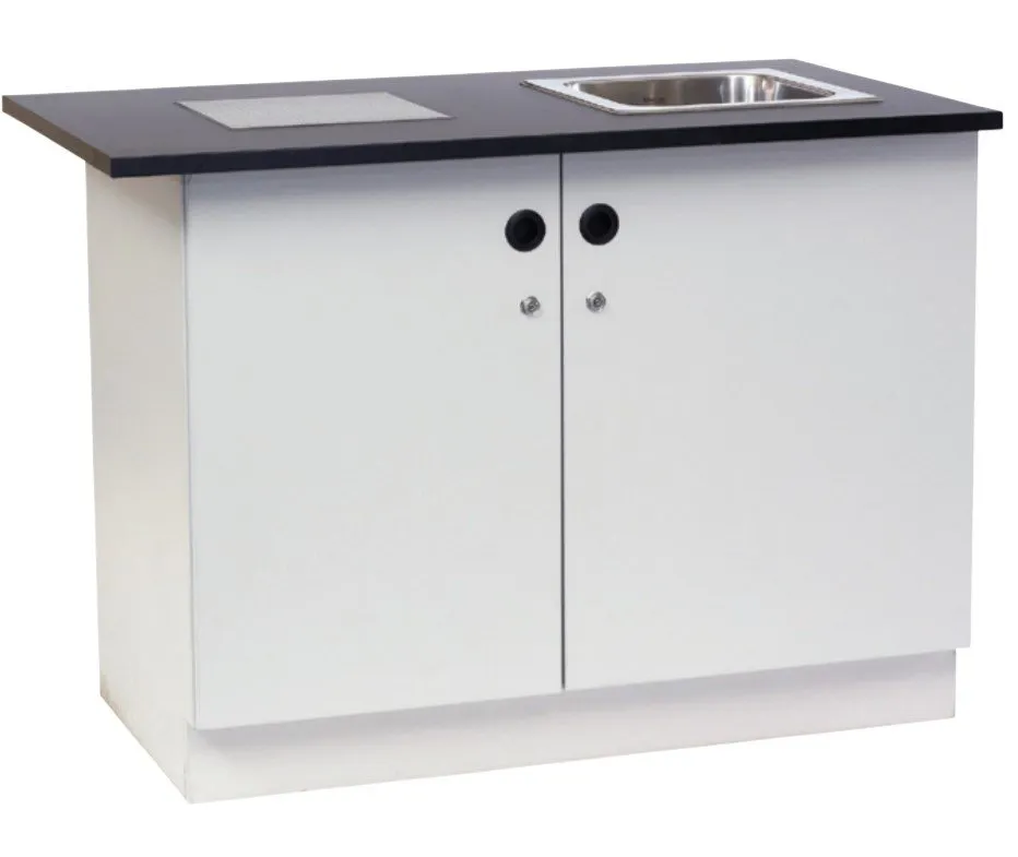 science bench with sink