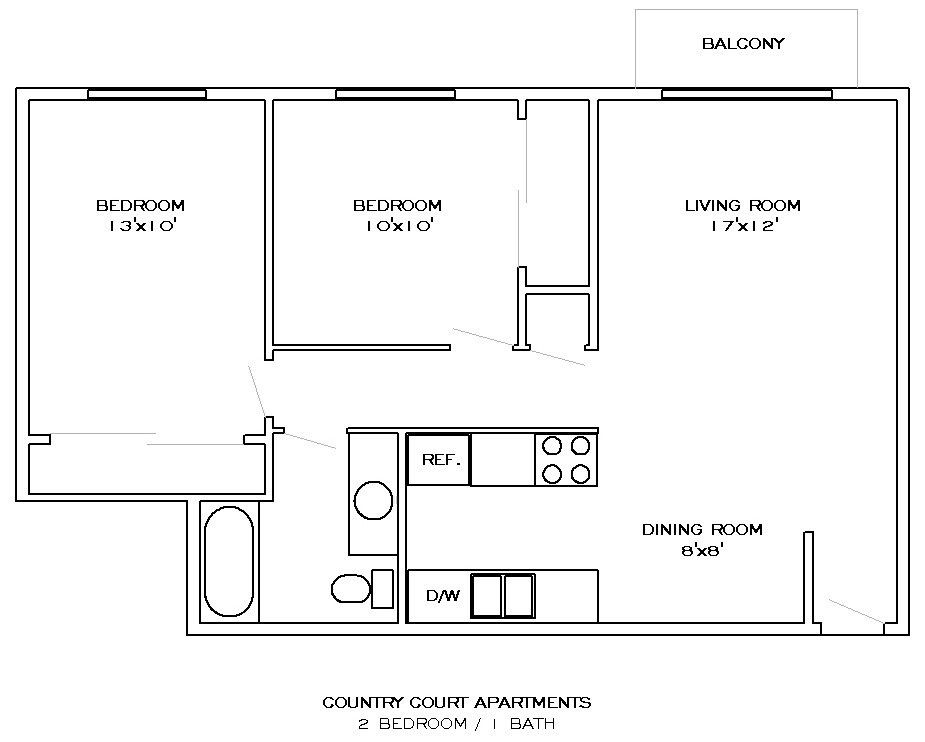 Country Court Apartments Floorplan