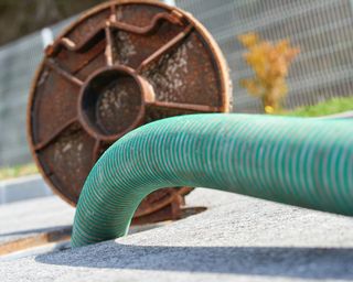 Emptying Septic Tank — Niantic, CT — Beers Septic Tank Service Inc. Emptying Septic Tank — Niantic, CT — Beers Septic Tank Service Inc.