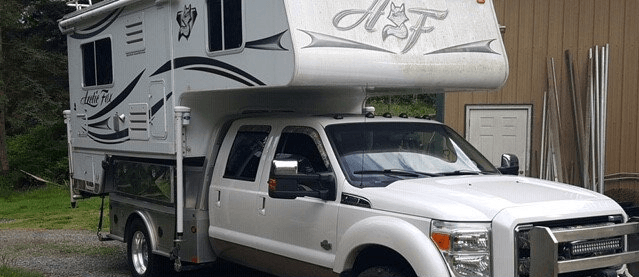 Aluminum Skirted Truck Bed With Camper