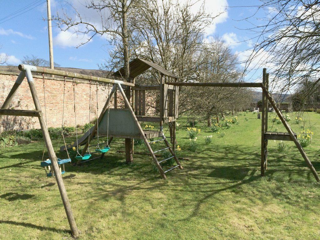 Children's swings in the walled Garden