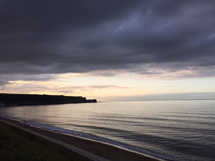 Sunset over the cliffs at Sandsend