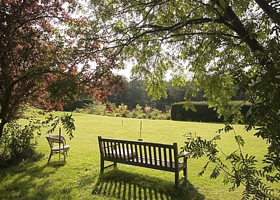 Tranquility in the walled garden at Ingleby Manor
