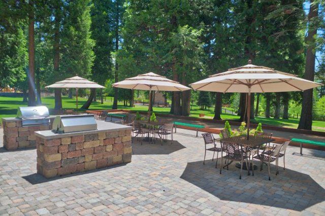 Outdoor BBQ area