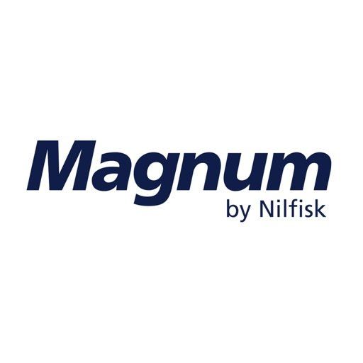 The magnum by nilfisk logo is on a white background.