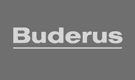 Der Schriftzug Buderus ist in weißer Schrift auf grauem Grund gehalten.