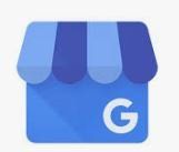 Blue storefront app icon with a white “G” and striped awning