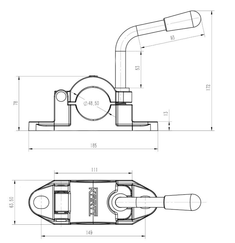 KCL4805 jockey wheel clamp kartt