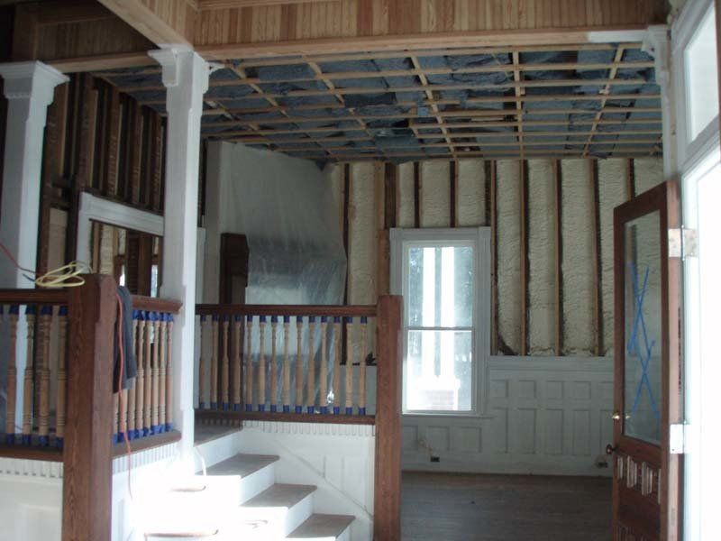A Renovated Room With Stairs — Albany, GA — Georgia Foam Solutions Inc.