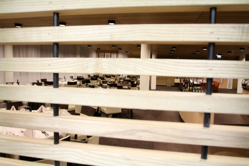 Systeemwand in houten regels