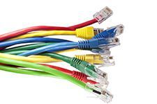 bundle of network cables