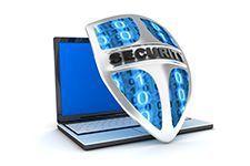 icon of shield and laptop