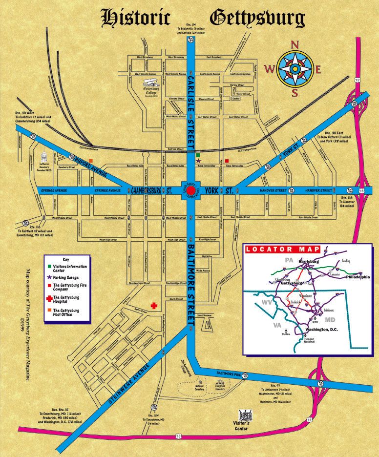 Map of Gettysburg