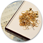Box of gold jewelry