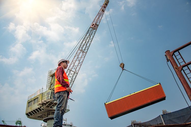 Gantry Crane Lifting Container — Toledo, OH — West Equipment Co. Inc. Gantry Crane Lifting Container — Toledo, OH — West Equipment Co. Inc.