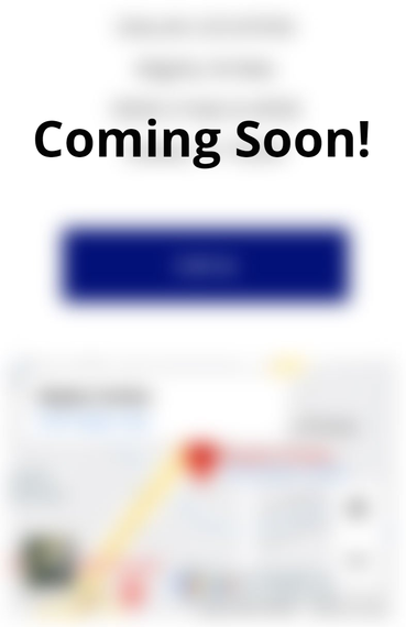 A blurry picture of a map with the words `` coming soon '' written on it.
