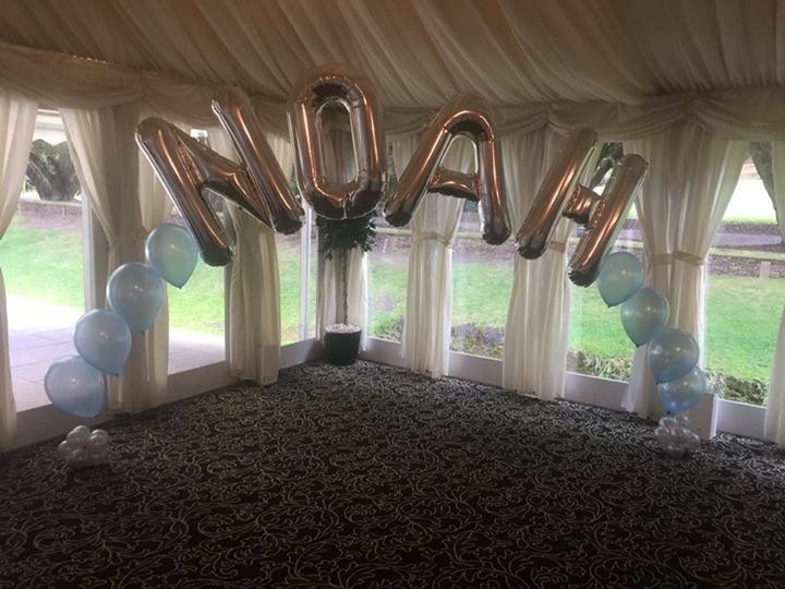 balloons spelling Noah