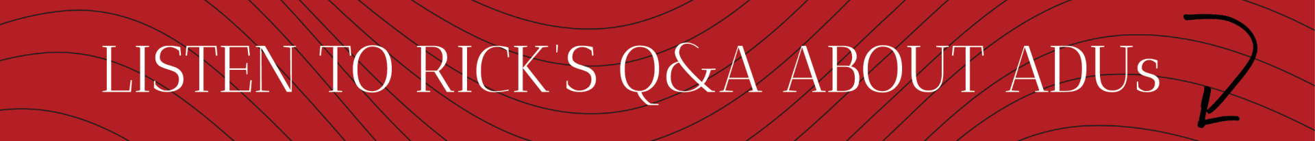 A red background with the words listen to rick 's q & a about i adus