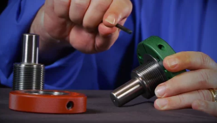 a person is setting a True Round Thread Ring Gage