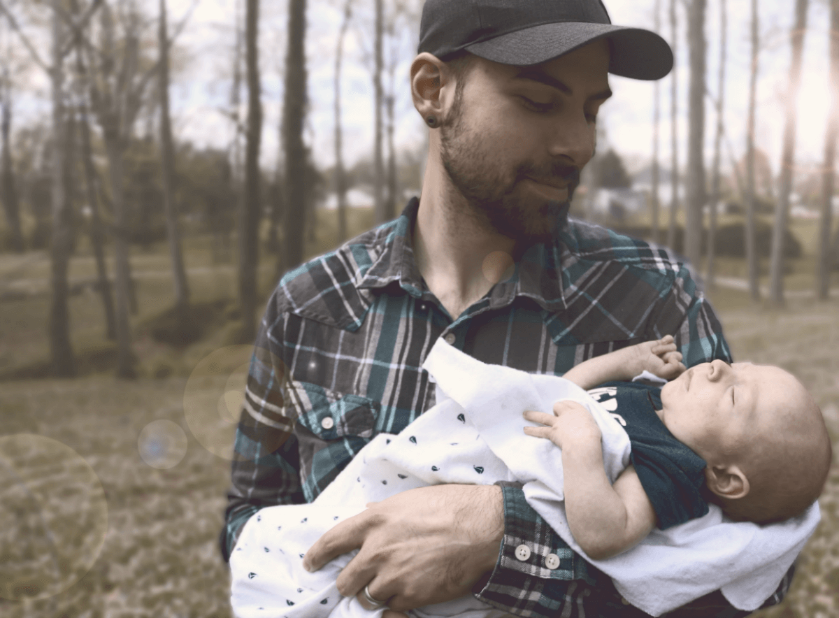 father and baby