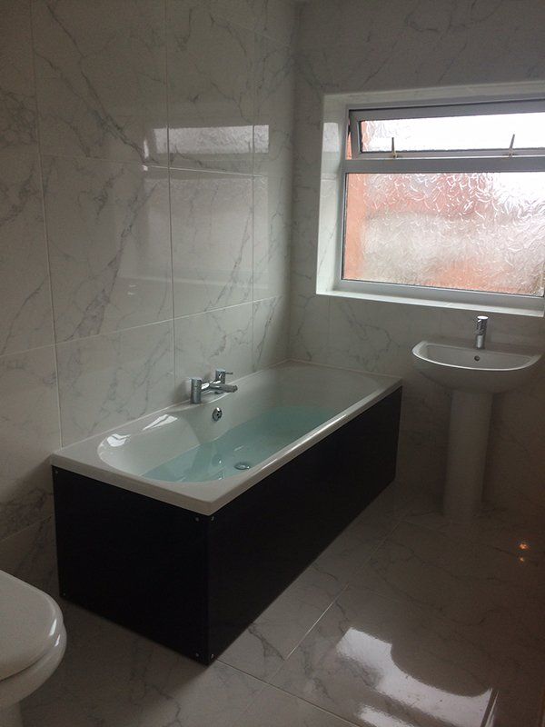spacious bathroom