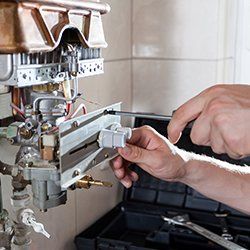 boiler being serviced