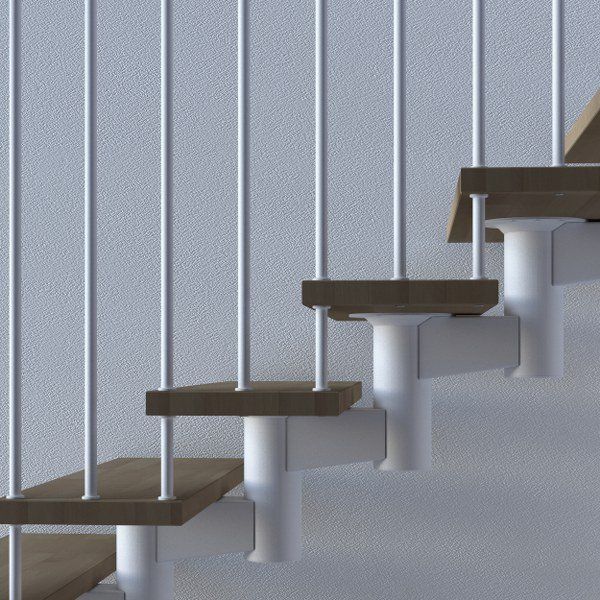 gradini di scala in legno