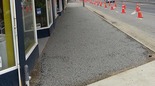 Concrete work done on a pathway