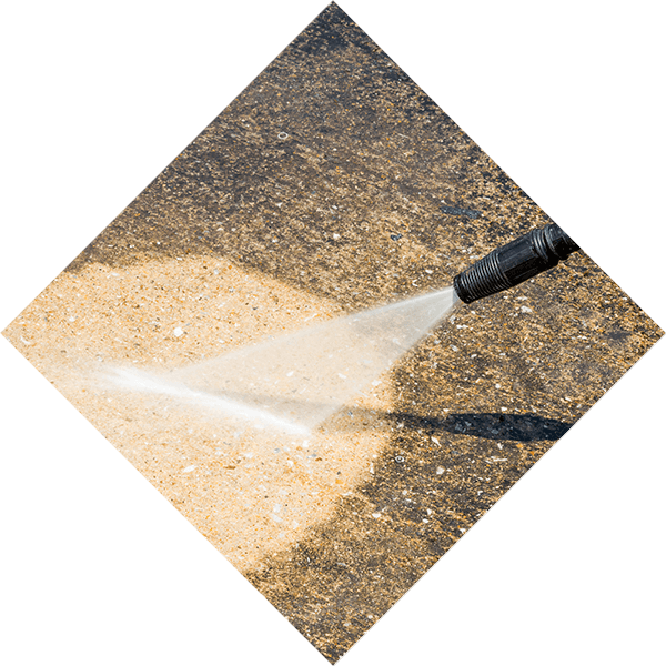 Pressure washing pavement