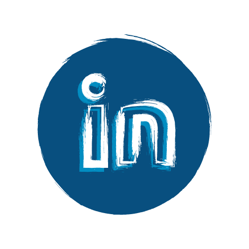 brush type linkedin logo icon
