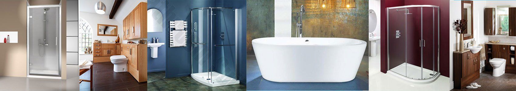 collage of bath showrooms
