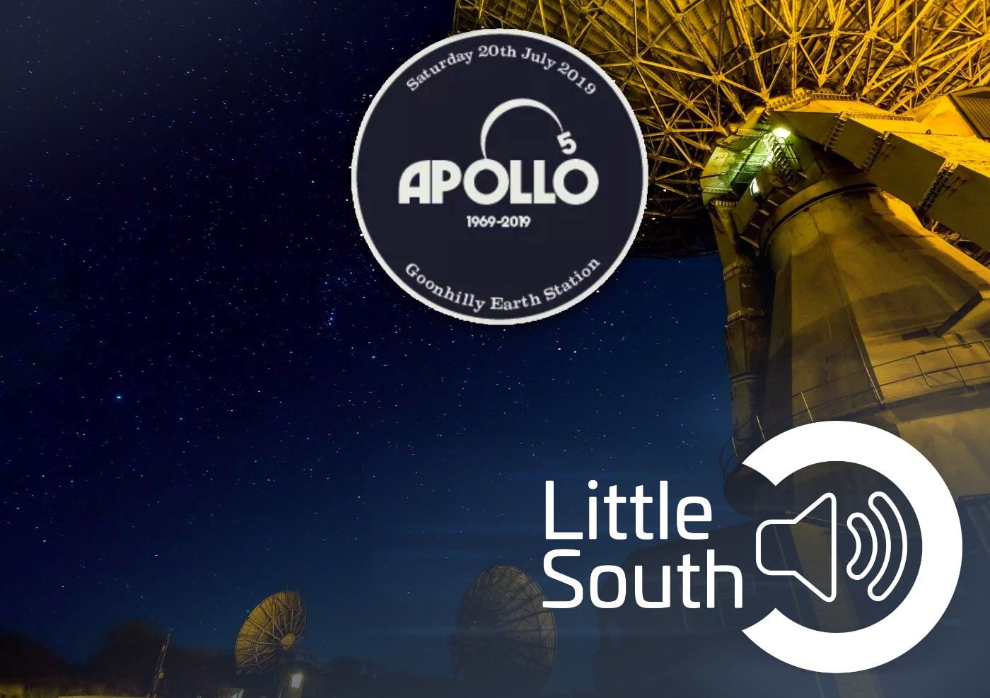 A picture of a ferris wheel next to a little south logo