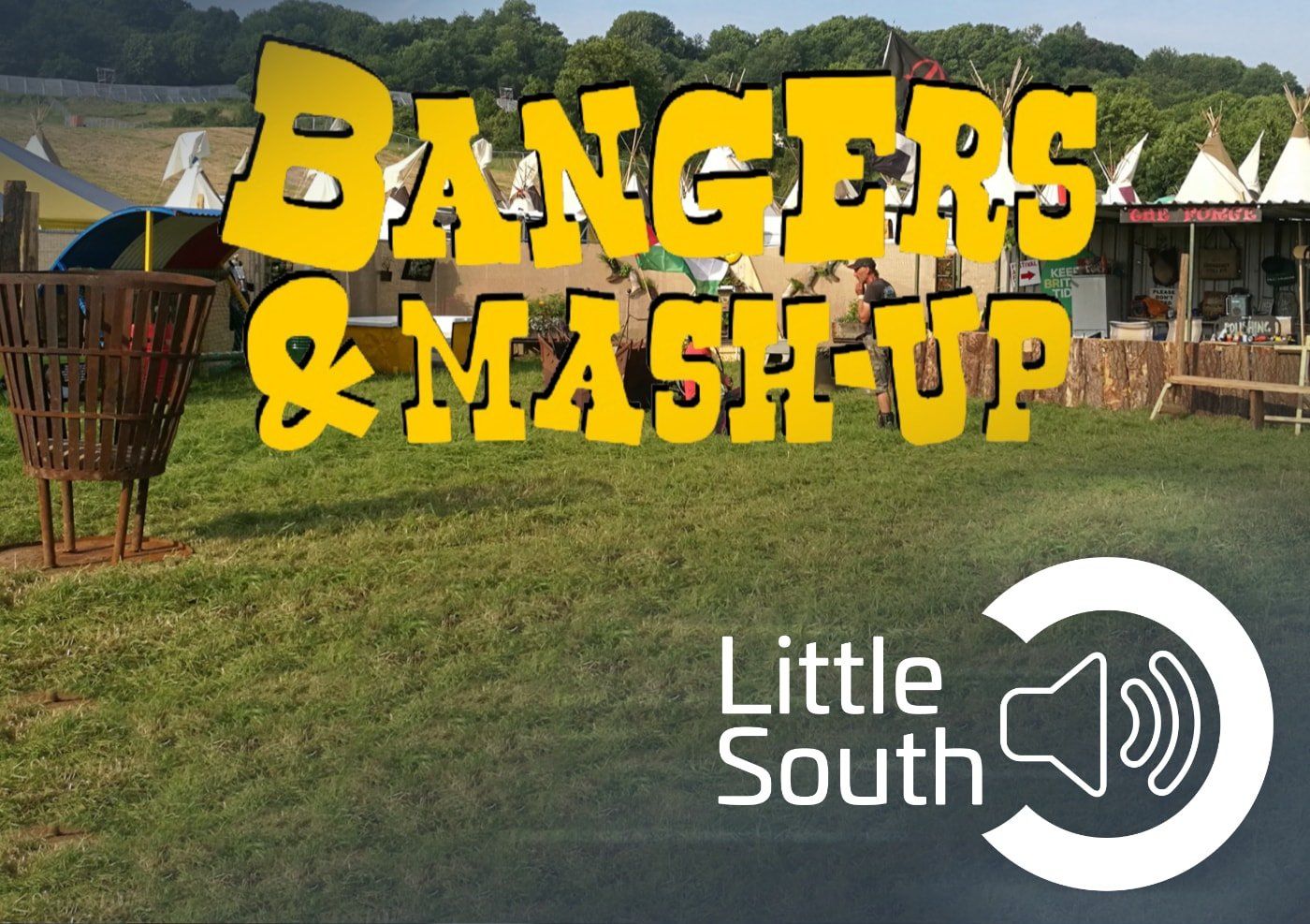 A sign that says ' bangers & mash up ' on it