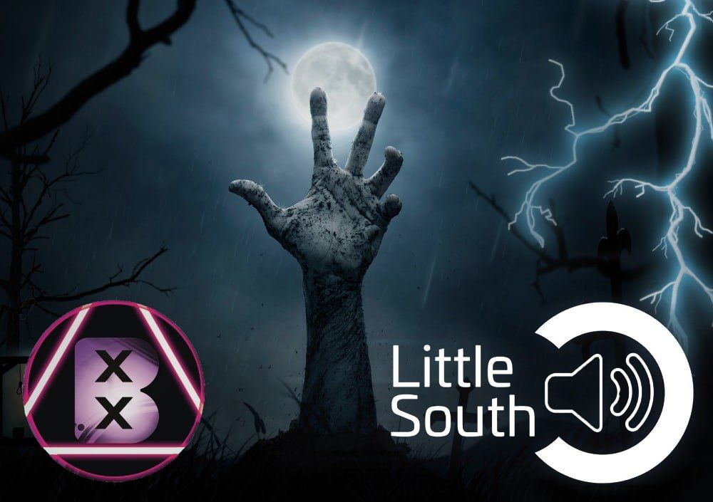 A picture of a hand with the words little south on it