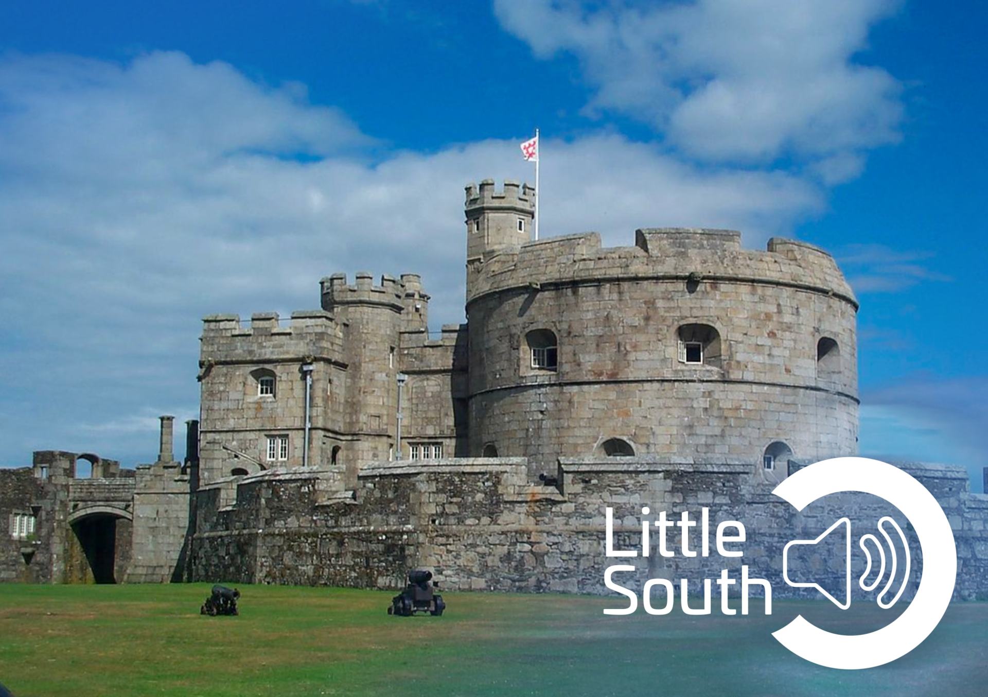 A castle with the words little south on the bottom