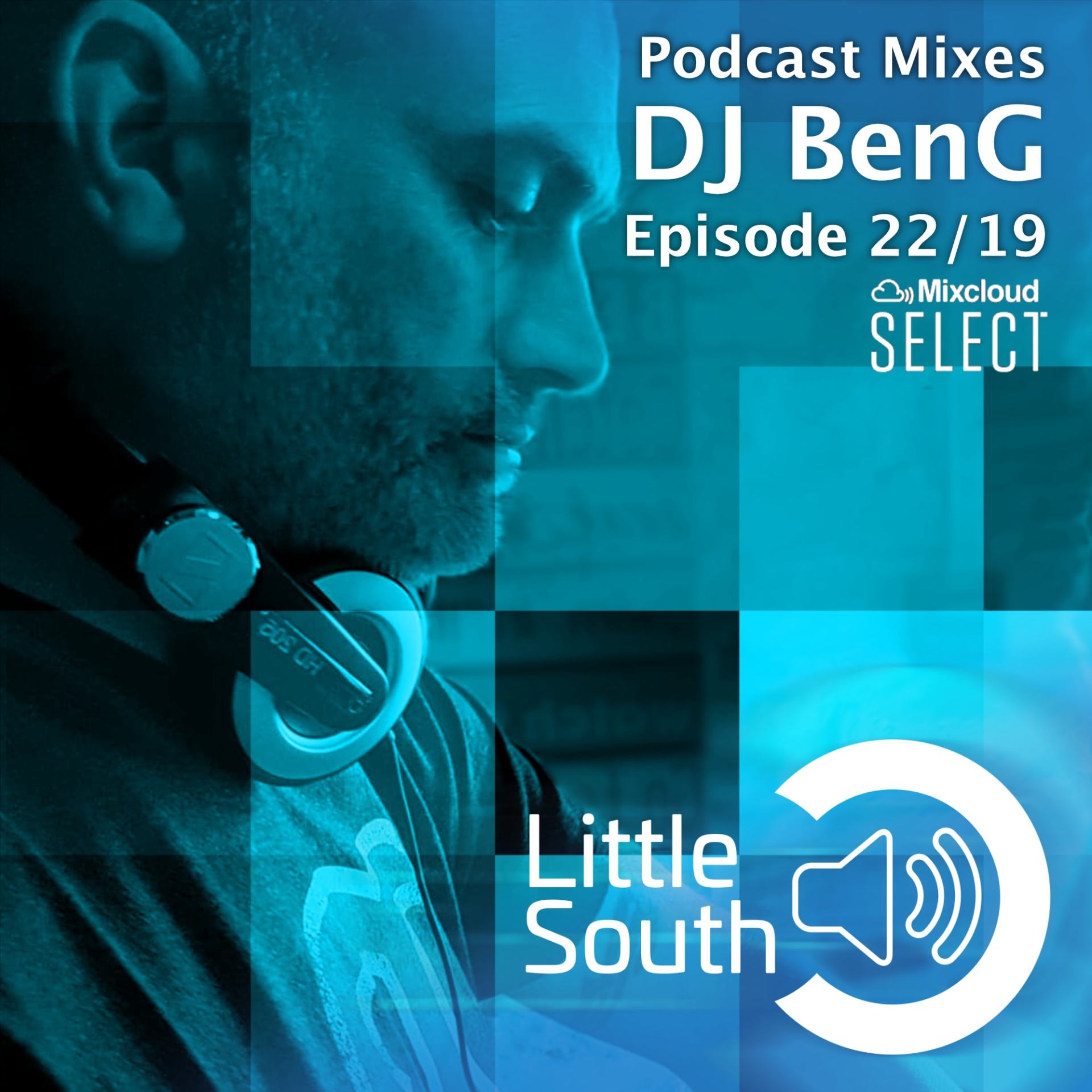 A man wearing headphones is on the cover of a podcast mixes by dj benc