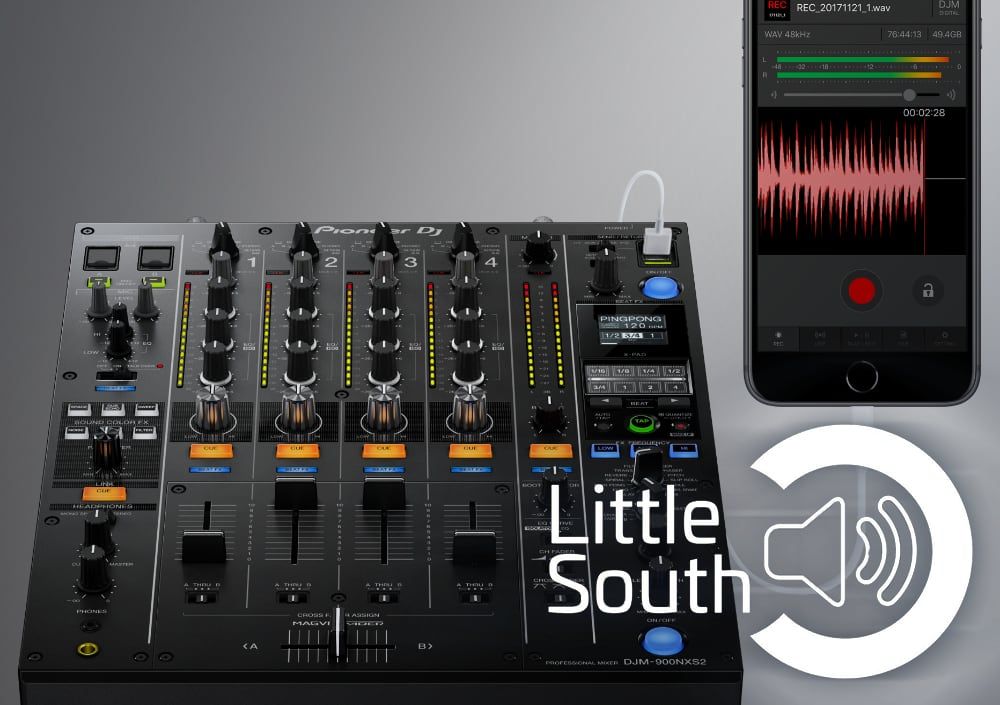 A little south logo next to a mixer