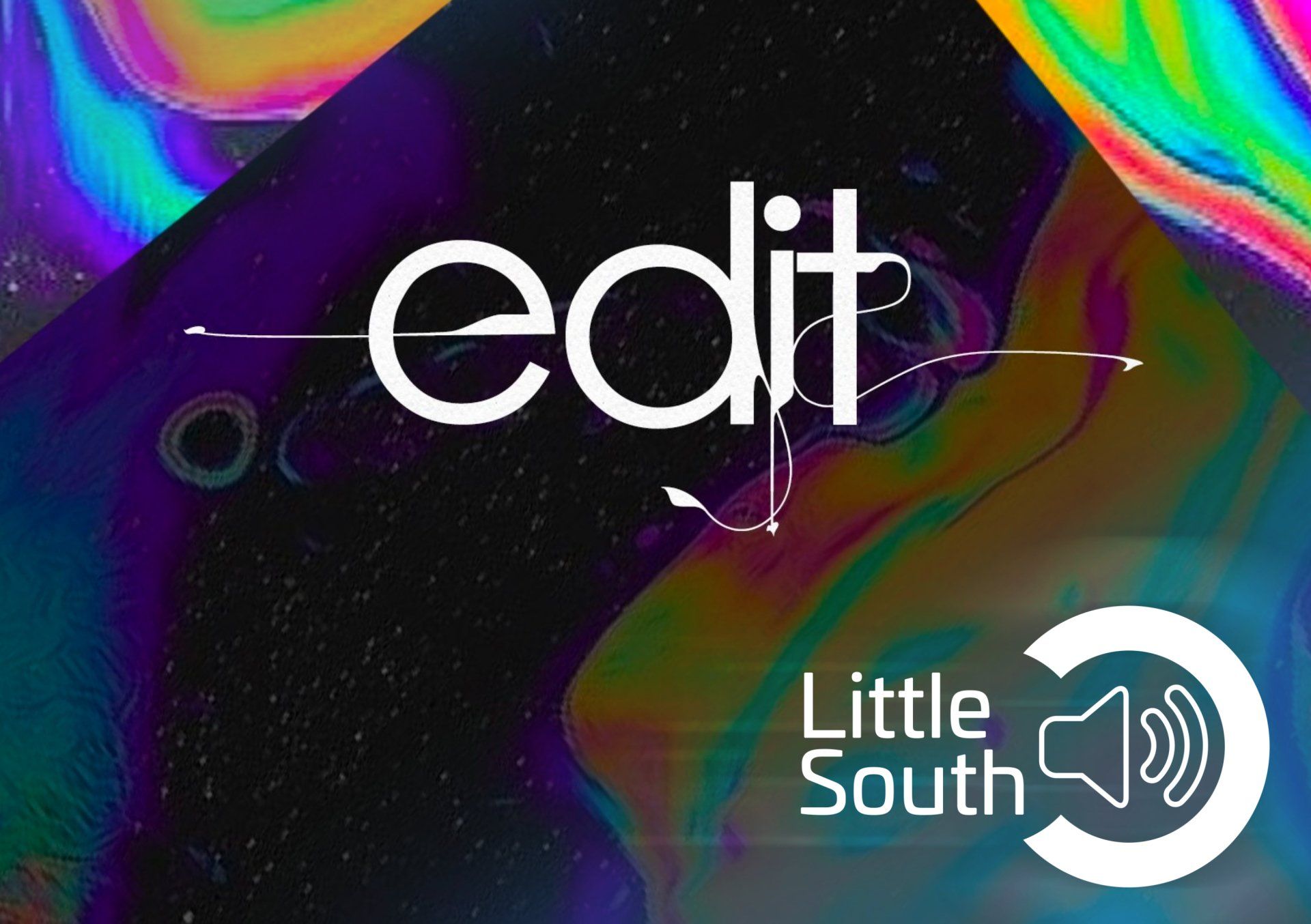 The word edit is on a colorful background