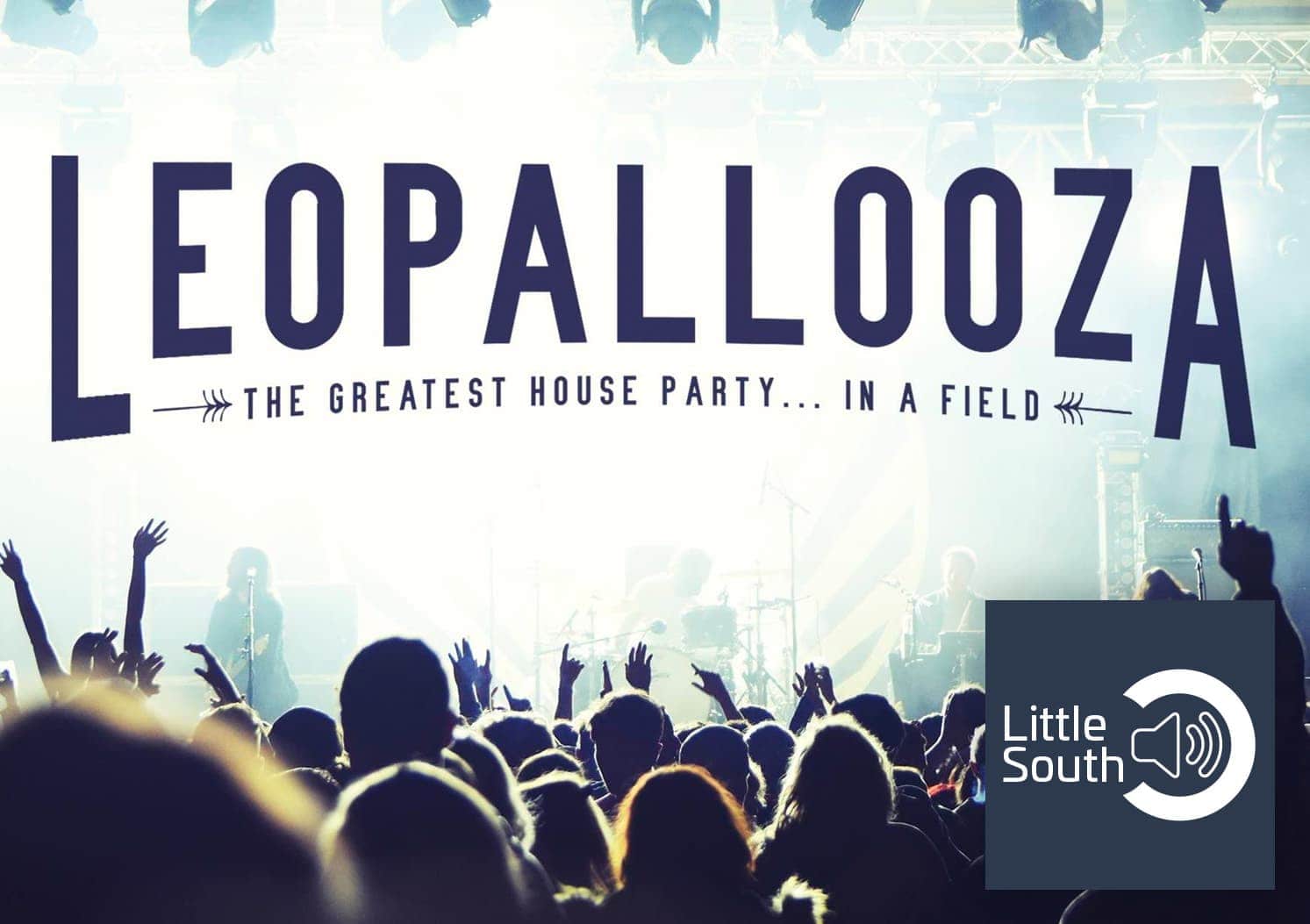 A poster for leopallooza the greatest house party in a field